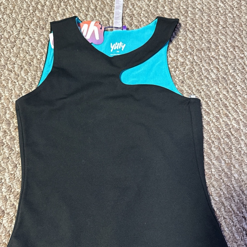 YITTY Black and Blue Cutout Top